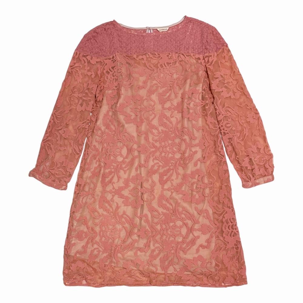 Sundance Lace Dress | 100% Silk | Romantic Boho Artisan Style Size 8 Medium